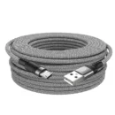 Nylon Braided Micro USB Cable PVC Jacketed Tinned Copper Conductor YRNOVA YR-UM-Grey 6A Fast Charging Data Sync Android Camer