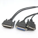 YRNOVA Custom 15-Pin DB15 DB25 Male to Female Data Cable PVC Insulated for Computer Applications