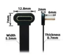 YRNOVA Right Angle Type-C FPC Flexible Cable Wireless Charging Male/Female 180 Degree FPV Conversion Mobile Phone Computer Pu
