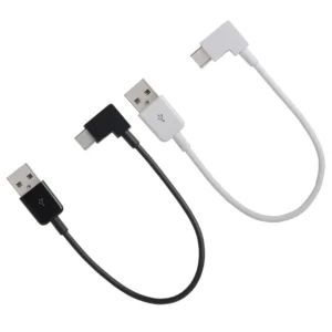 USB 3A Type C 3.0 Fast Charging 90 Degree Right Angle a to C Cable Shielded Nylon Jacket for Camera Computer Video Game Players