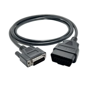 Custom OBD2 16-Pin Male to DB15 Male Diagnostic Scanner Cable Automotive fault diagnosis detection cable.