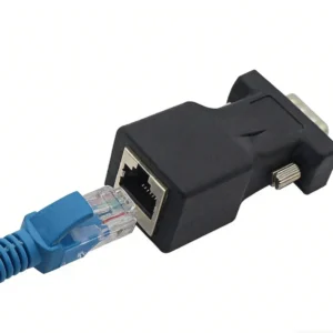 OEM Customized Brass DB9 LAN Adapter Cat5 Cat6 Network Ethernet Cable RS232 Female Port RJ45 Male Connector Automotive