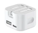 YRNOVA 35W Foldable UK Plug Charger USB-A and USB-C Dynamic Power QC2.0 OVP OTP