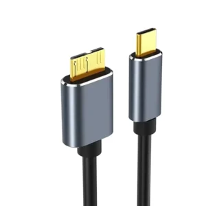 YRNOVA USB-C to Micro-B USB 3.0 Data Cable 1M Sync Nylon for Computer Hard Drive