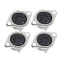 YRNOVA DIN Style Female Connector Socket with Solder Lugs for Panel Mounting