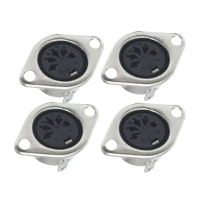YRNOVA DIN Style Female Connector Socket with Solder Lugs for Panel Mounting