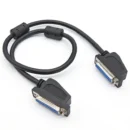 YRNOVA DB25 Female to Female Right Angle D-Sub Cable Low Profile PVC Computer