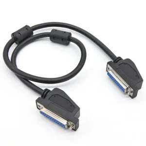 YRNOVA DB25 Female to Female Right Angle D-Sub Cable Low Profile PVC Computer