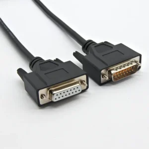 YRNOVA Overmolded DB15 Male to Female Data Cable Extension 15 Pin PVC Computer