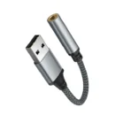 YRNOVA External USB Sound Card Adapter 2-in-1 Mic and Headphone 3.5mm Jack for PC