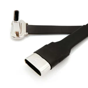 YRNOVA Slim 90 Degree USB-C Cable 3A Fast Charging FPC Ribbon Thin Data Sync