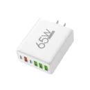 YRNOVA 65W USB Wall Charger 2PD+4USB QC3.0 Fast Charging Adapter for Phone Laptop