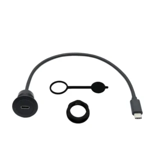 YRNOVA USB 3.0 Waterproof USB-C Extension Cable Male to Female 5Gbps 5A PVC Shielded