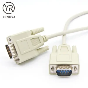 YRNOVA DB9 Male to Male RS232 Serial Cable Locking Screw Custom PVC for Computer