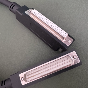 Black DB37 Pin Male to Female Connector Extension Cable Shielded Pure Copper Conductor